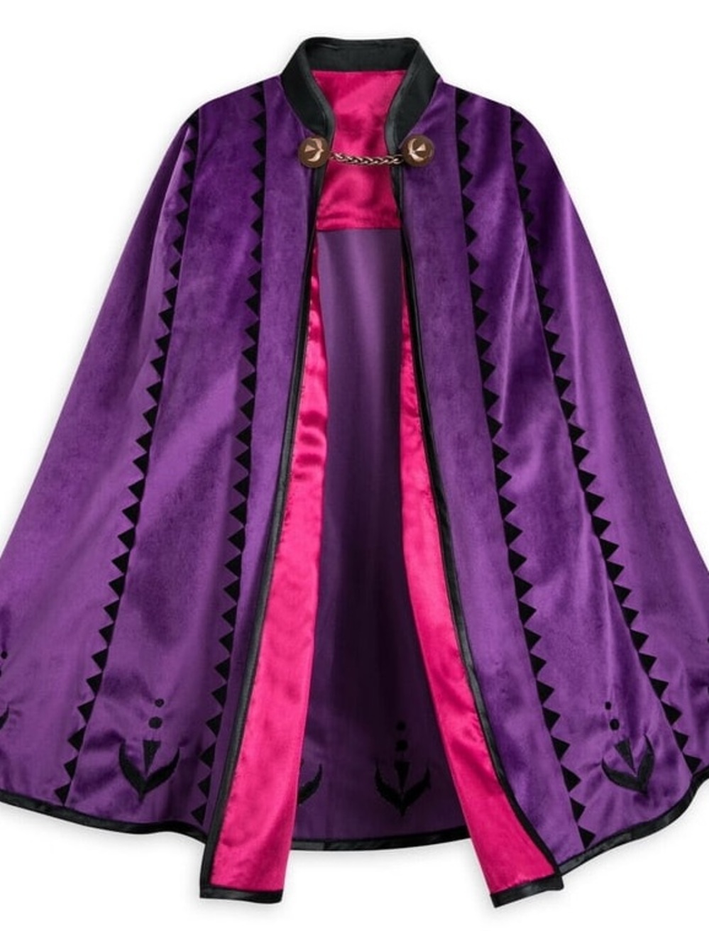 NEW Disney Anna Frozen Princess Cape Kids Purple Velvet Halloween Costume 2-3 yr